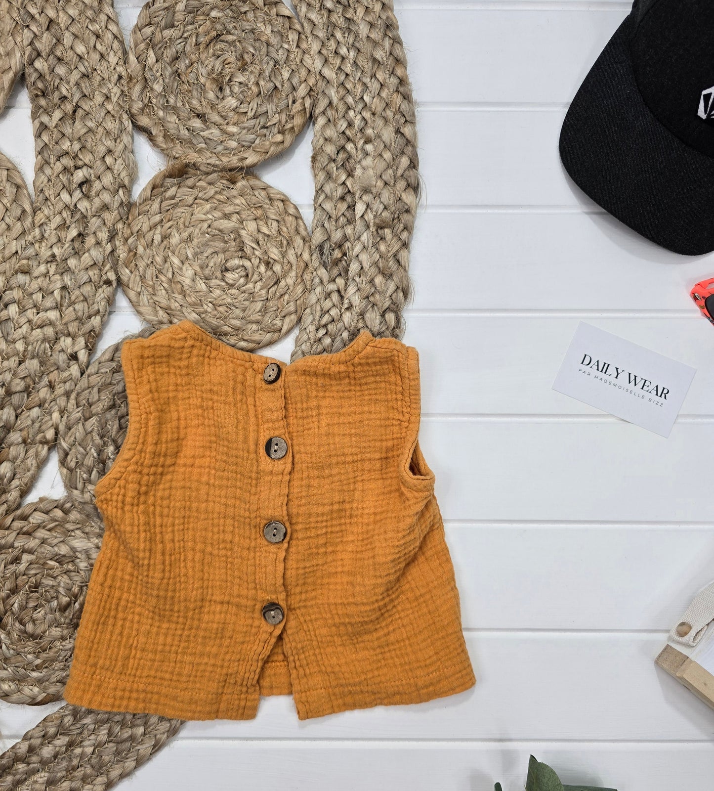 Ensemble orange, 12 mois