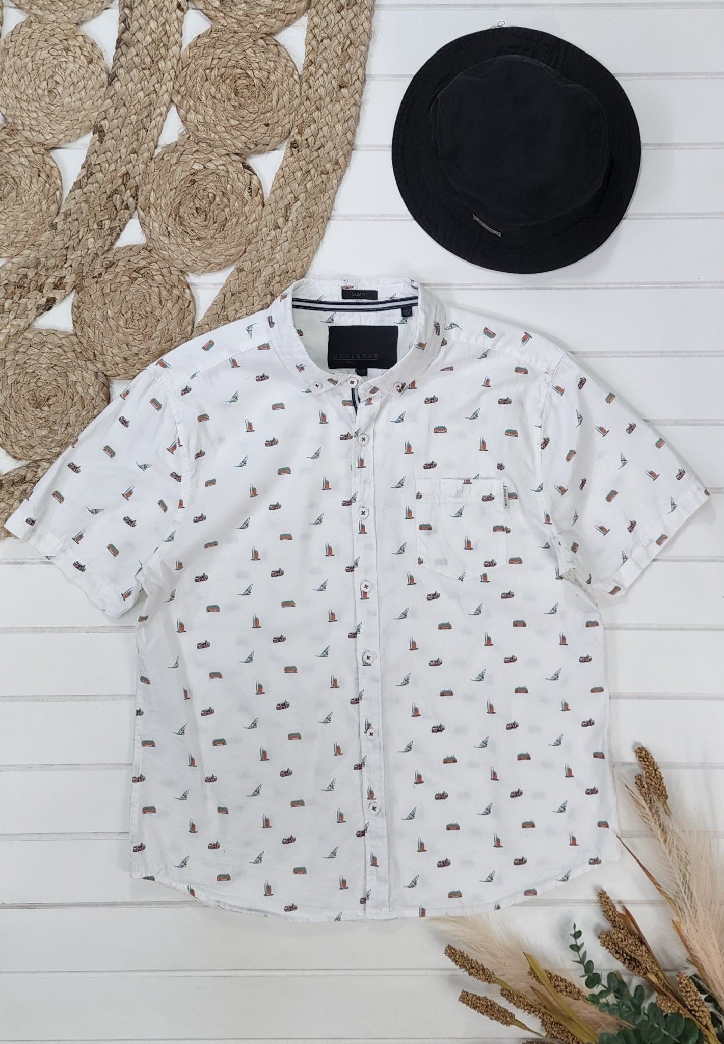 Chemise manches courte, Large