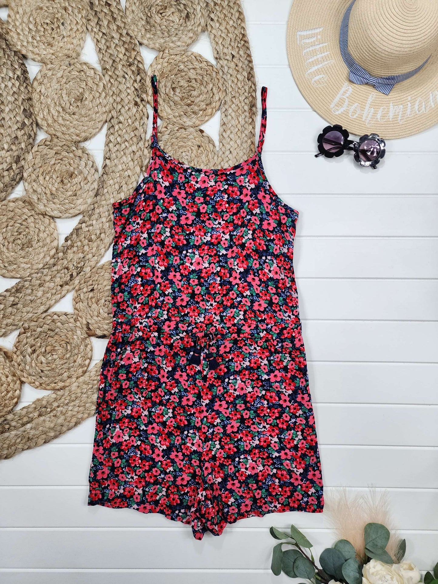 Combishort fleuris 12-14 ans