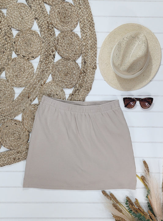 Jupe-short beige, Large