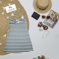 Robe Gris et Blanc, Large