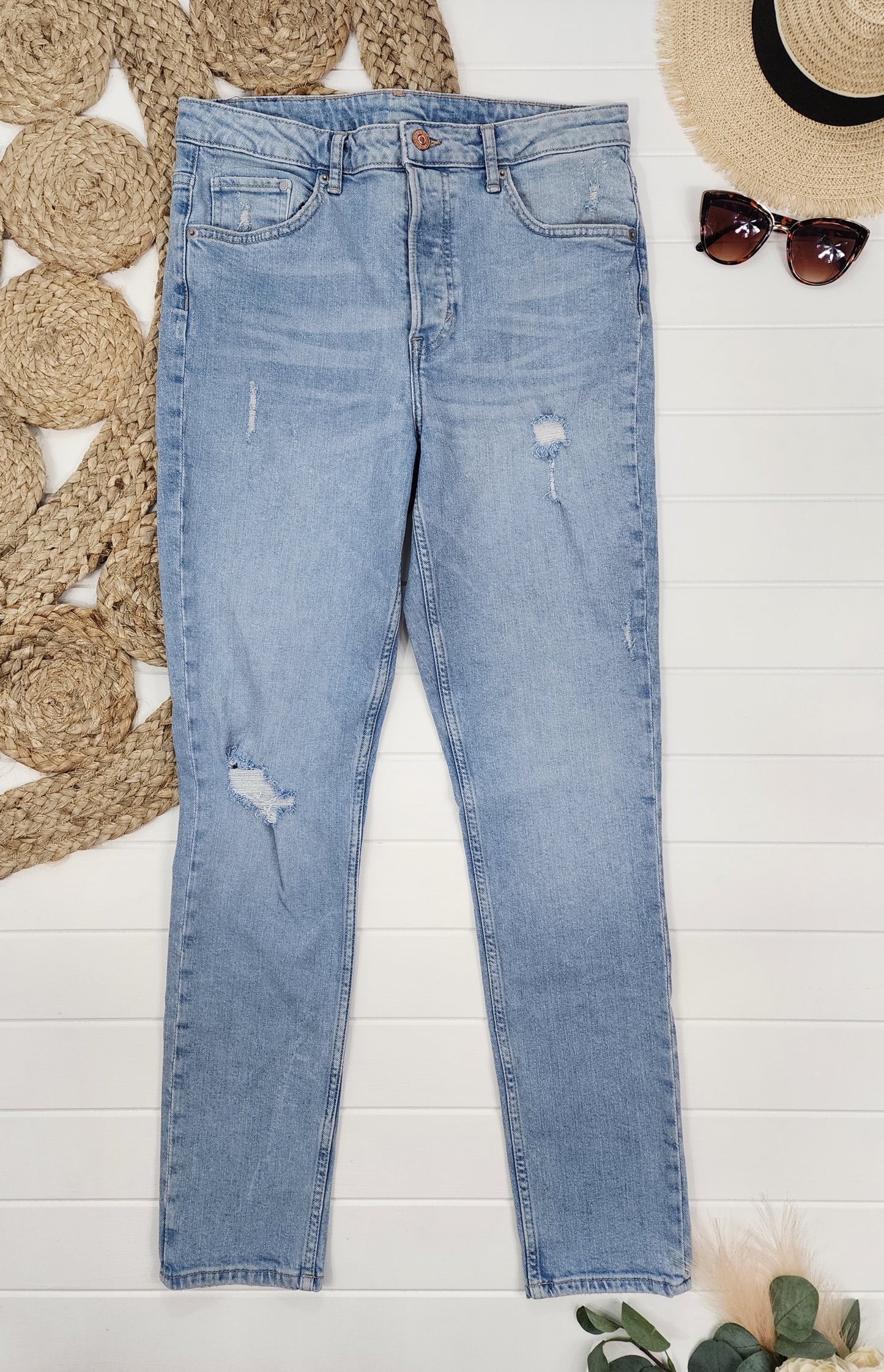 Jeans à taille haute H&M, 32