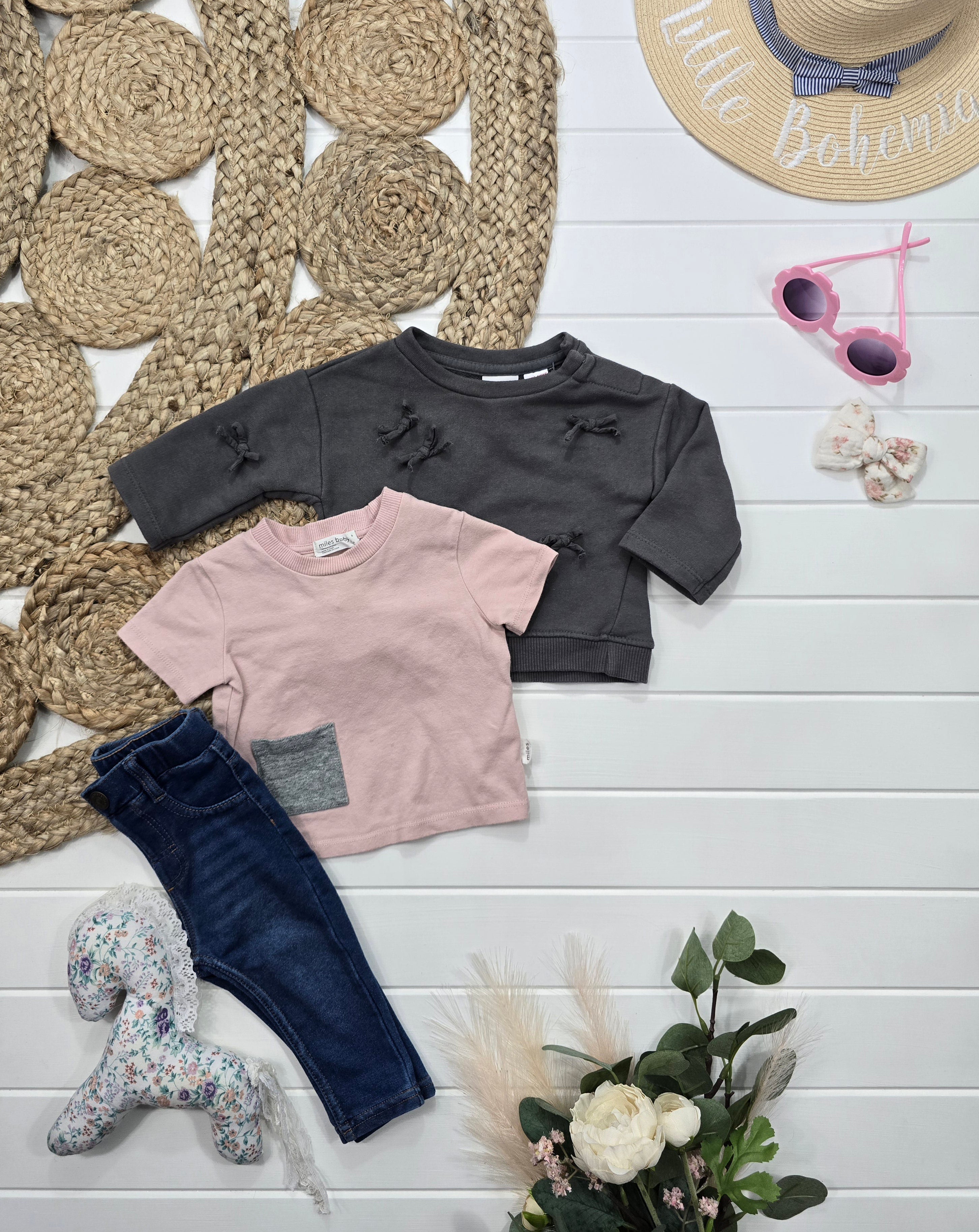 Ensemble Miles Baby, Zara et H&M, 4-6 mois