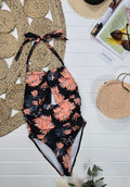Costume de bain Noir et Orange, Médium