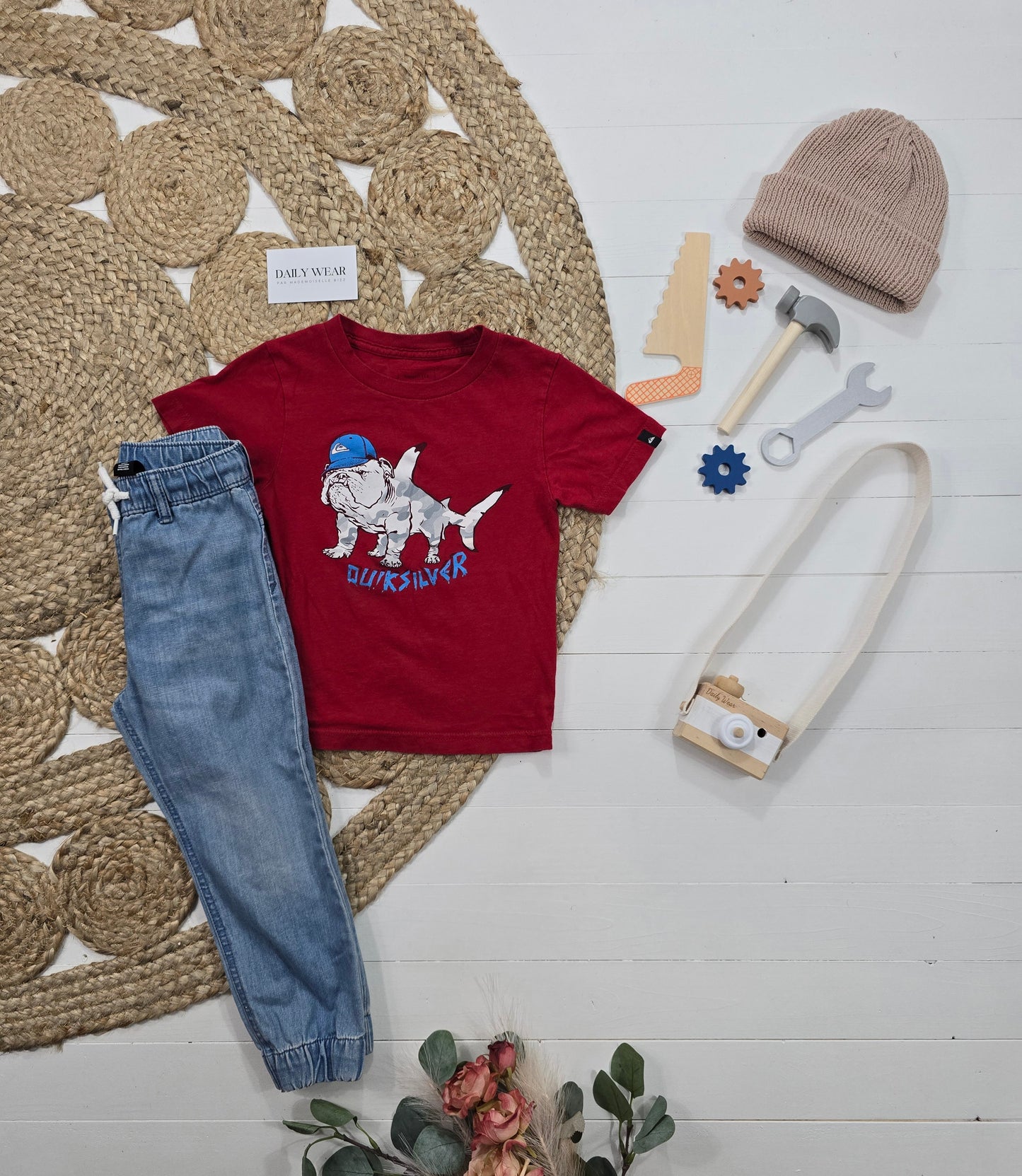 Ensemble Quiksilver, Nike, Billabong et H&M, 4-5 ans