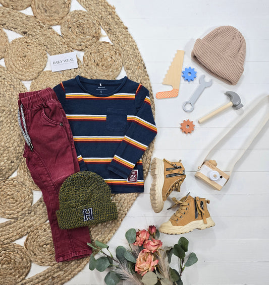 Ensemble Name it, Quiksilver, WER et Unique Wool, 3 ans-8-9