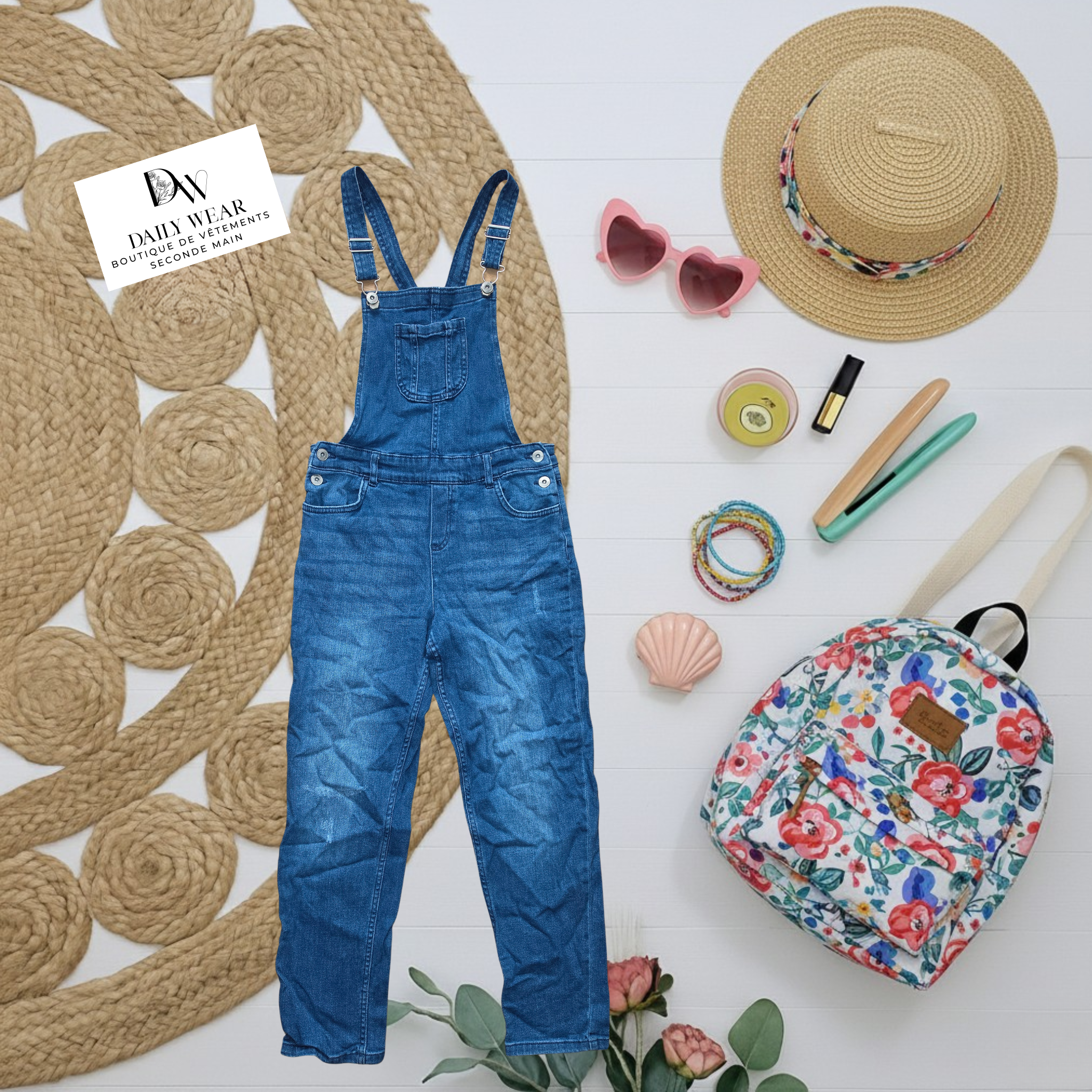 Short Carter's, 7 ans bleu feuille