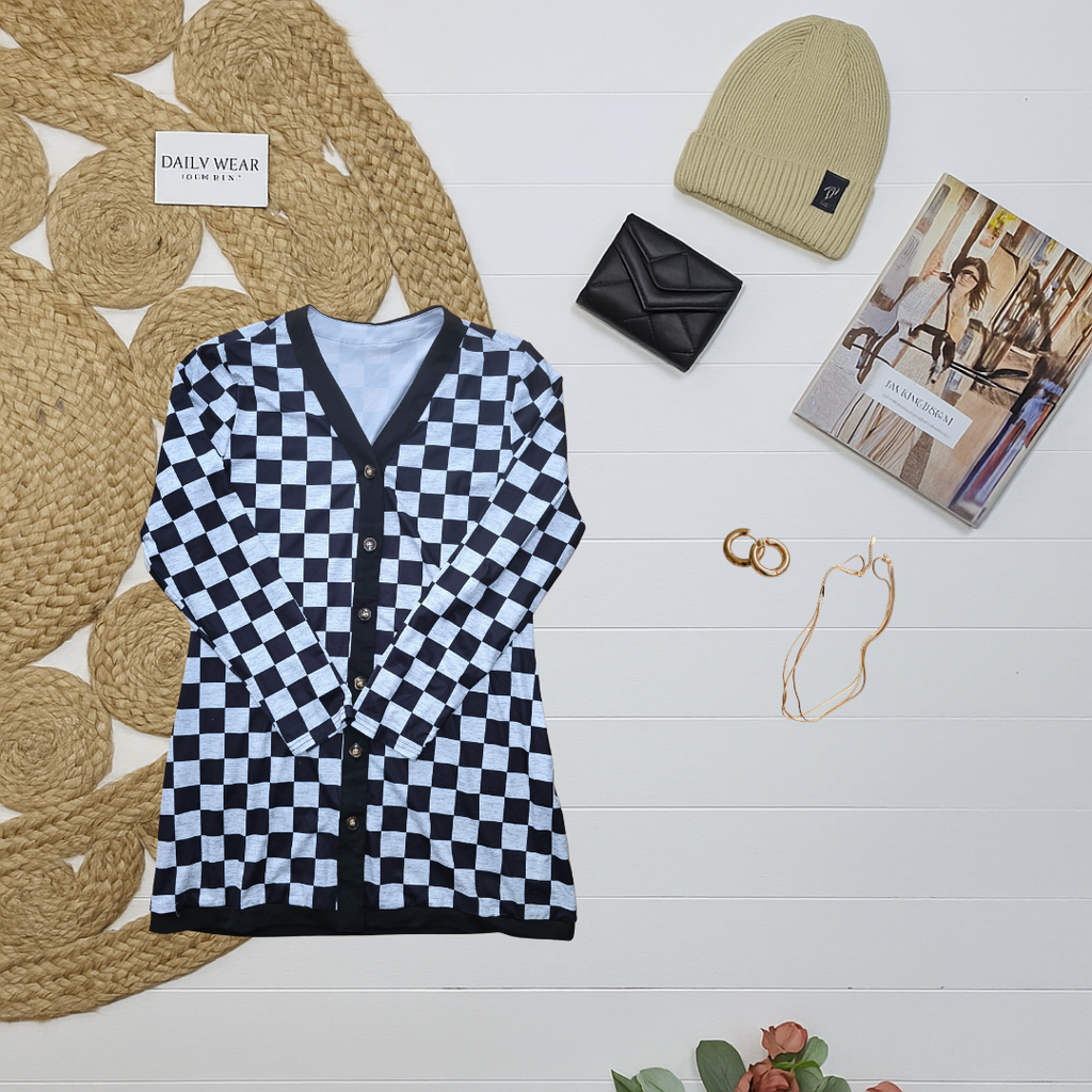 Cardigan carreautée, Small