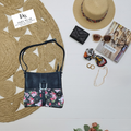 Sac à main Noire à Fleurs