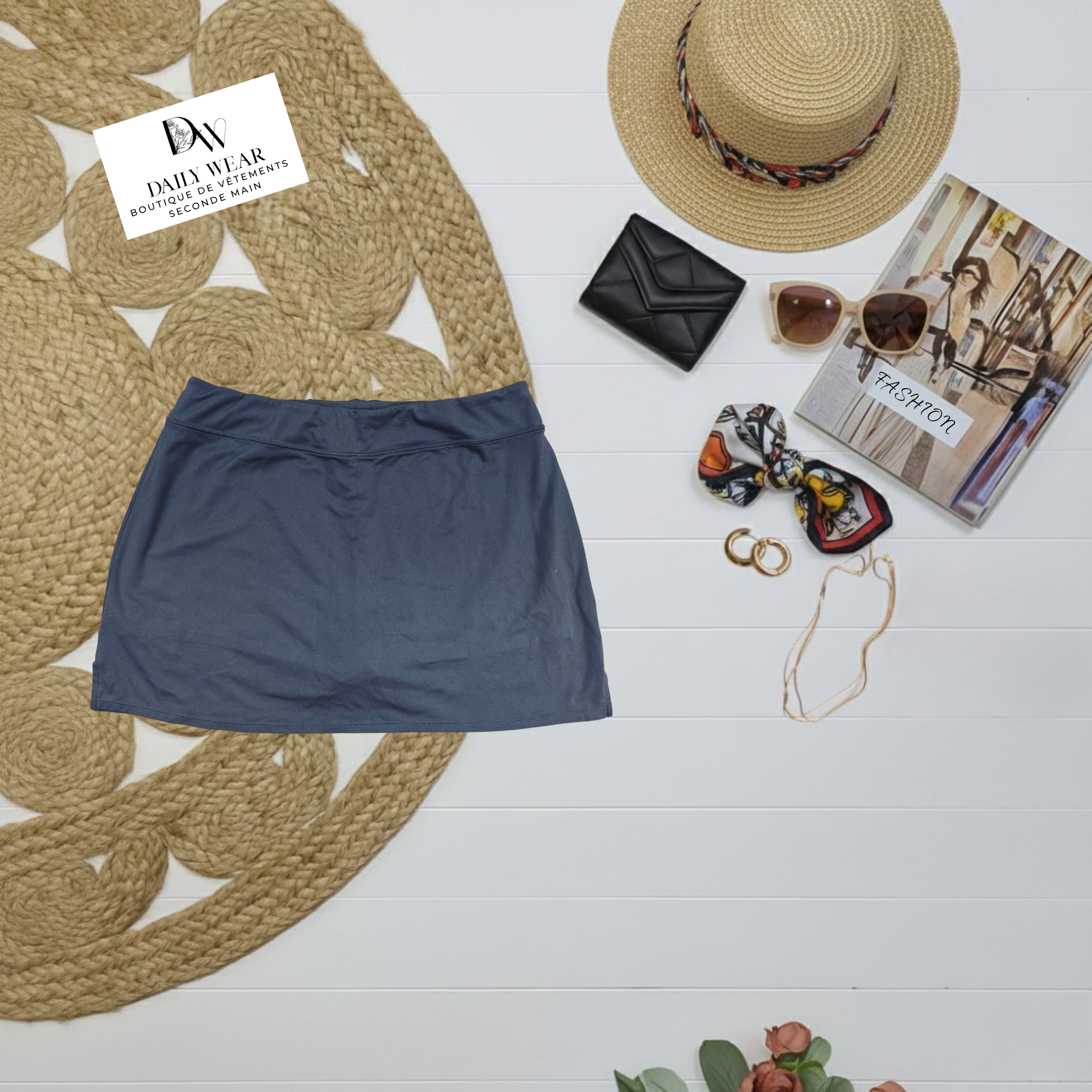 Jupe-Short Gris, Large