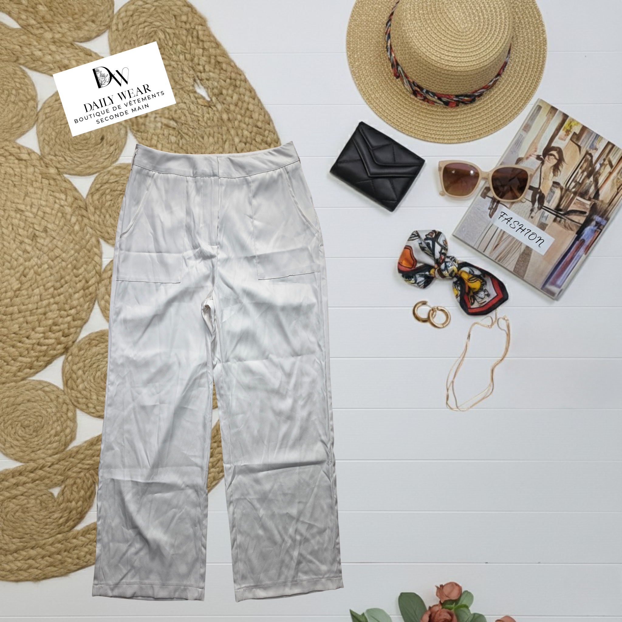 Pantalon Crème, Médium