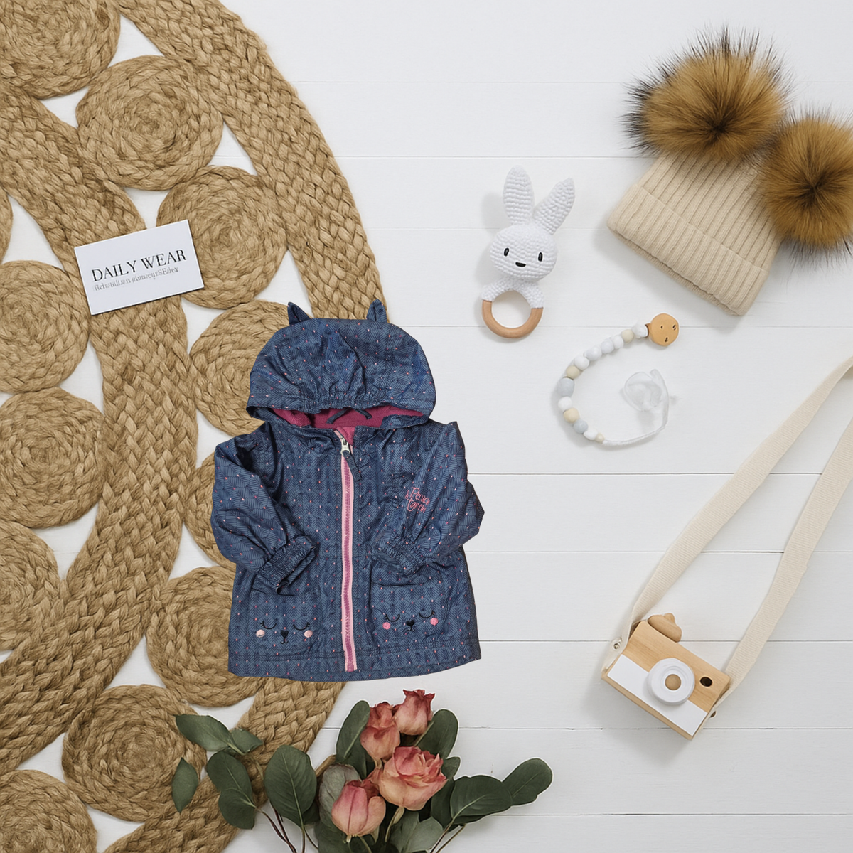 Manteau Mi-saison Peluche et Tartine, 6 mois *RAMASSAGE EN BOUTIQUE SEULEMENT*