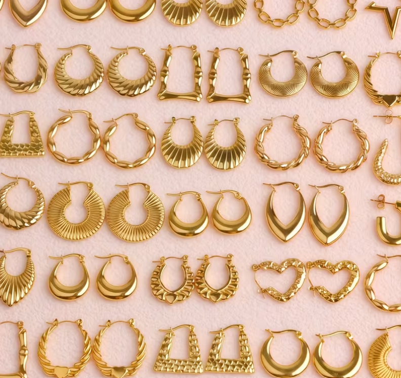 Boucles D'oreilles en Acier Inoxydable