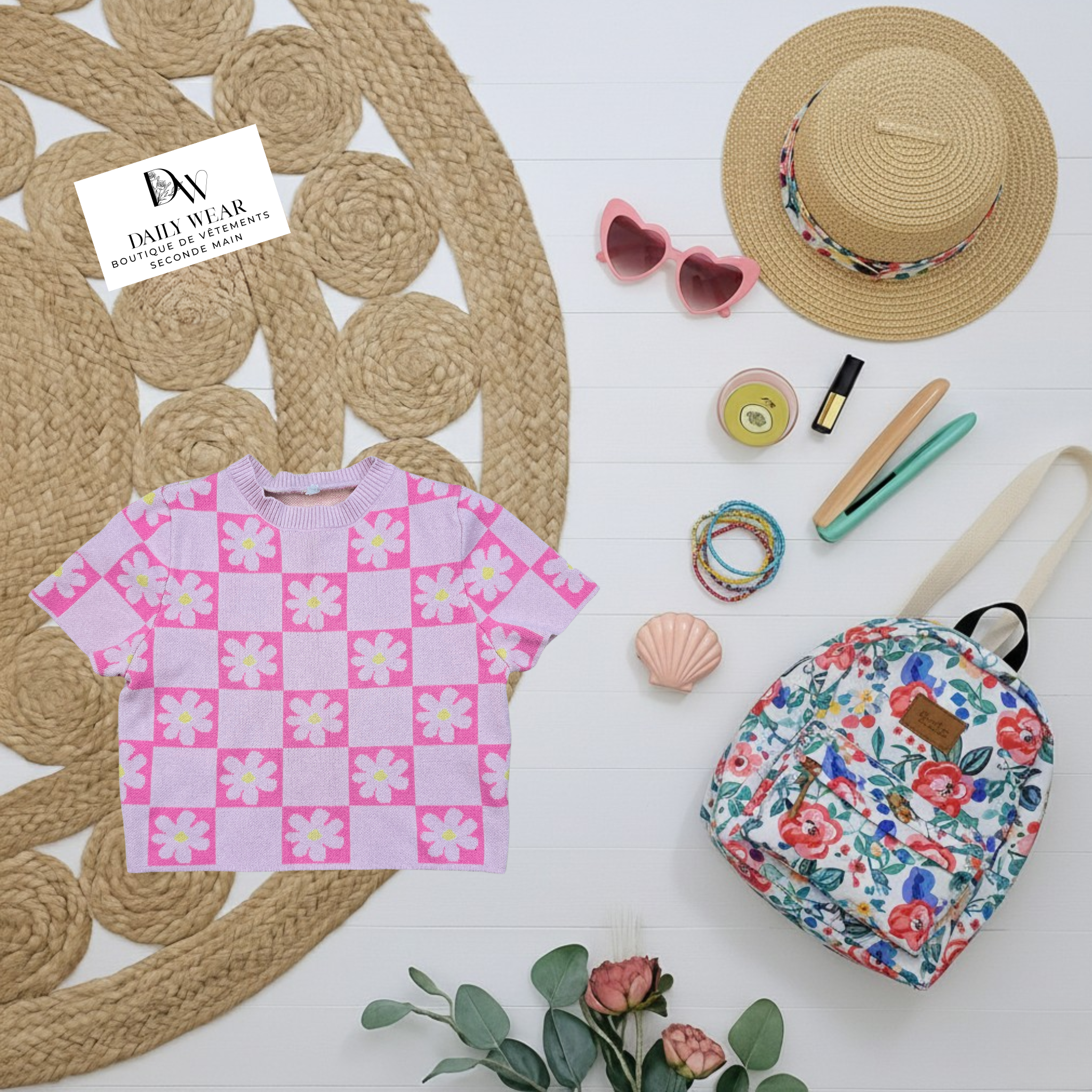 T-shirt Fleuris, 10 ans