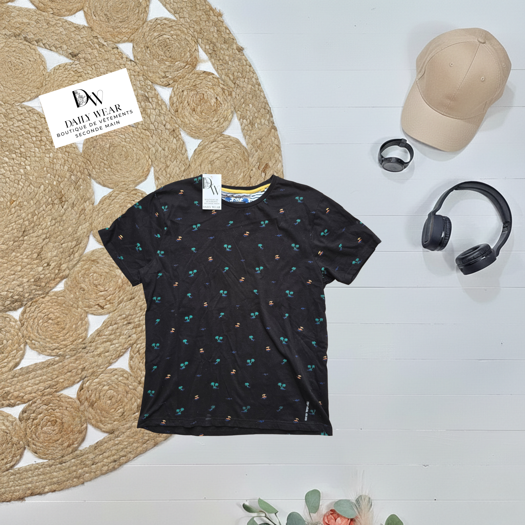 T-shirt Denim&Flowers, Large