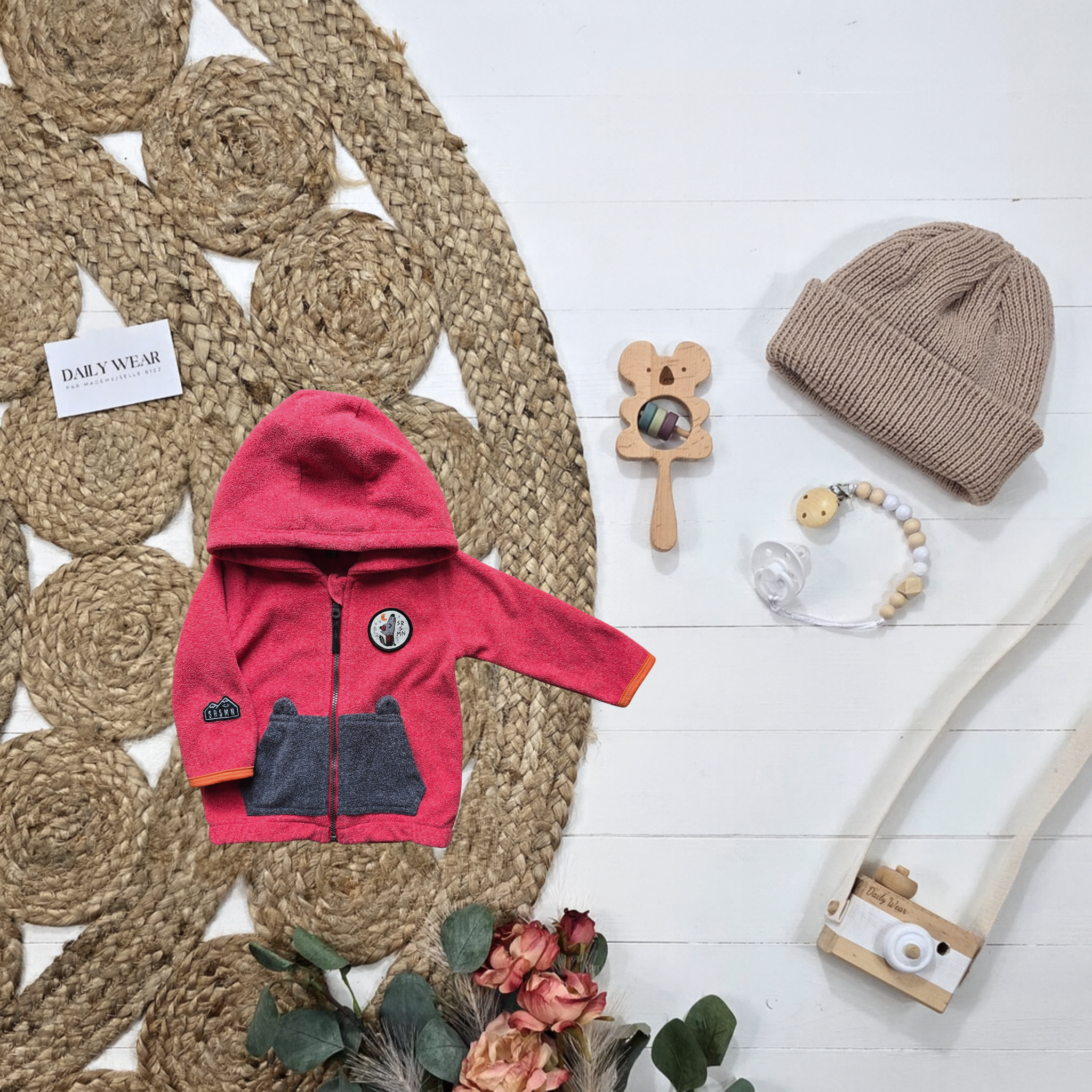 Veste à capuchon Souris Mini, 6-9 mois
