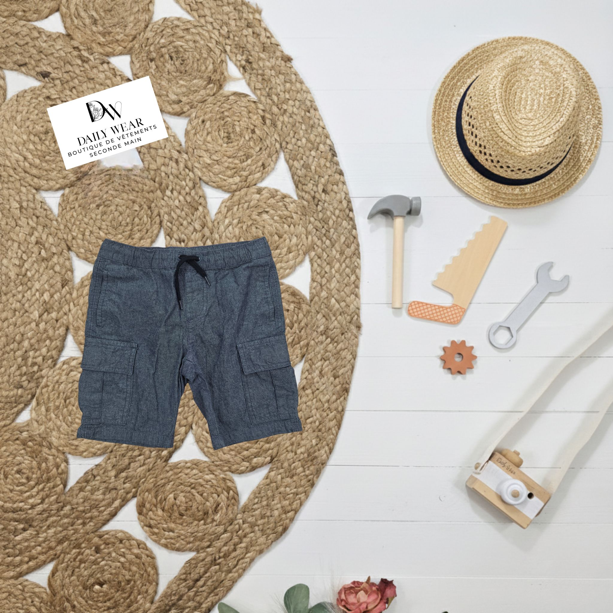 Shorts, 5 ans, gris cargo ???