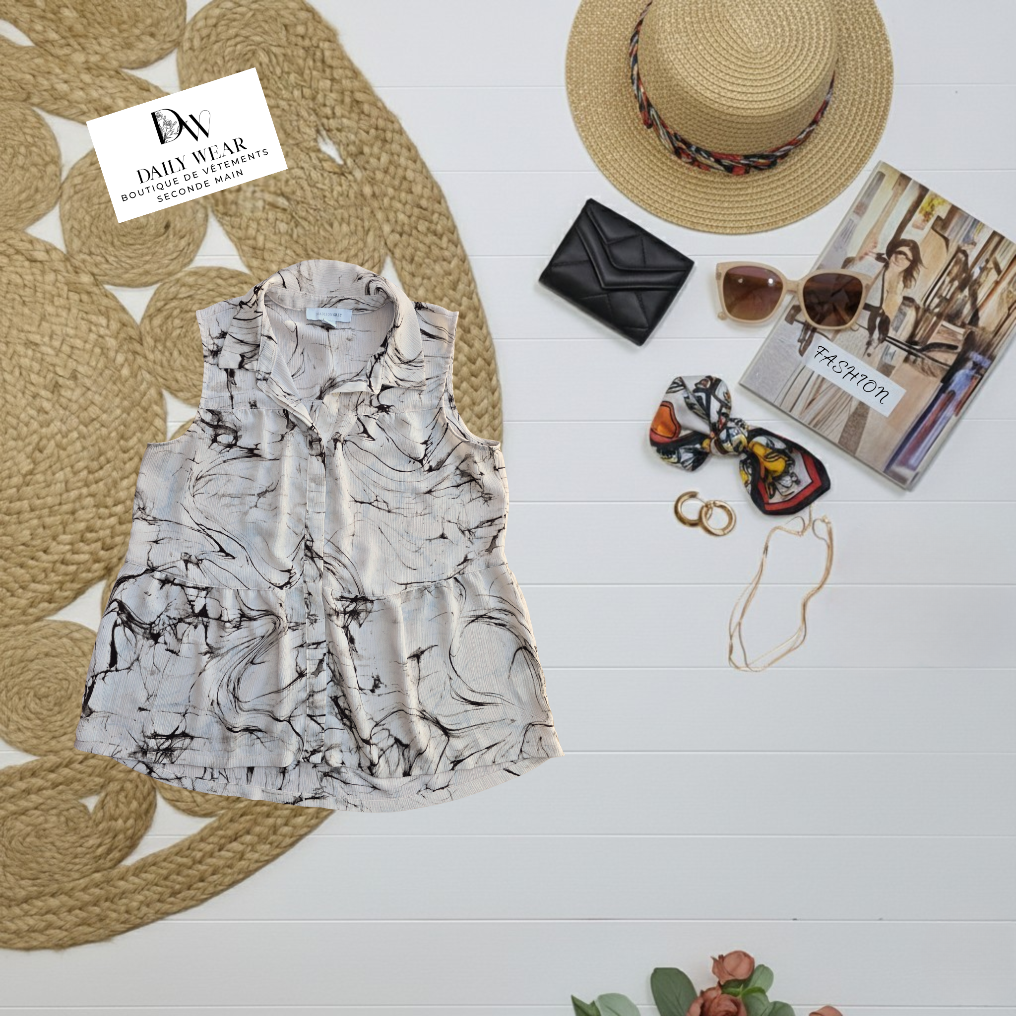 Blouse Madison Grey, Large