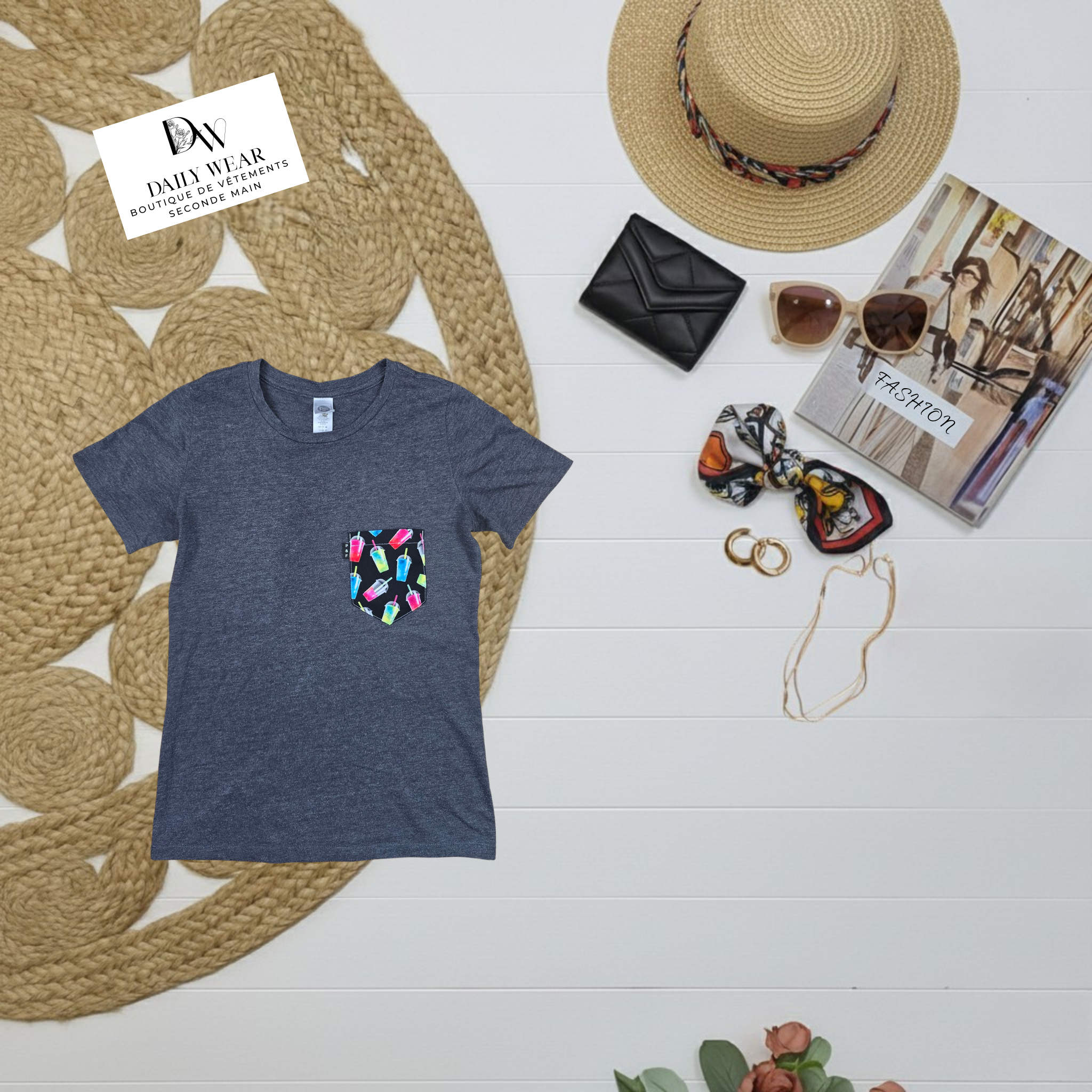 T-shirt Poches&Fils, Small