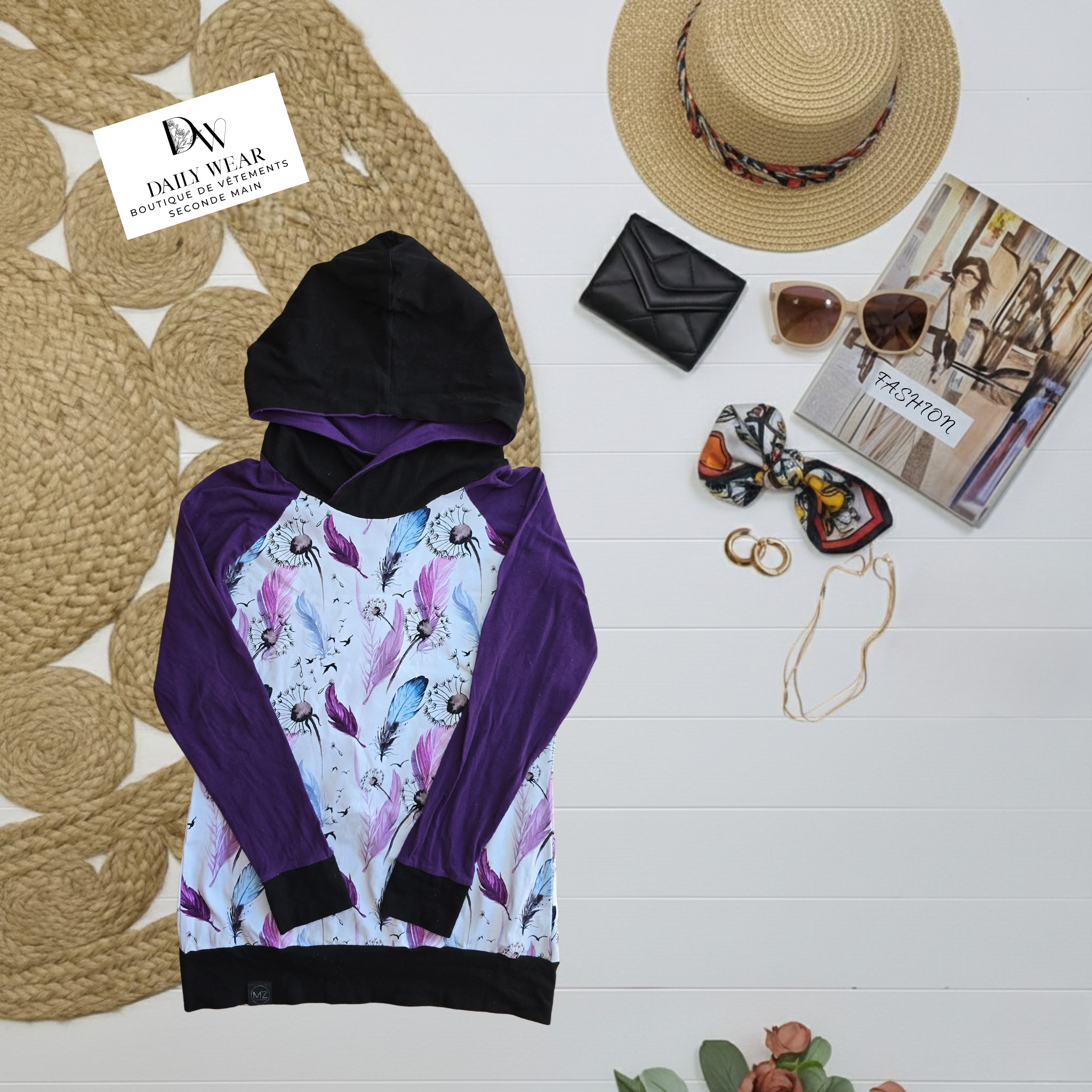 Tunique à capuchon MAM'ZELLE & PETIT HOMME, Medium-Large