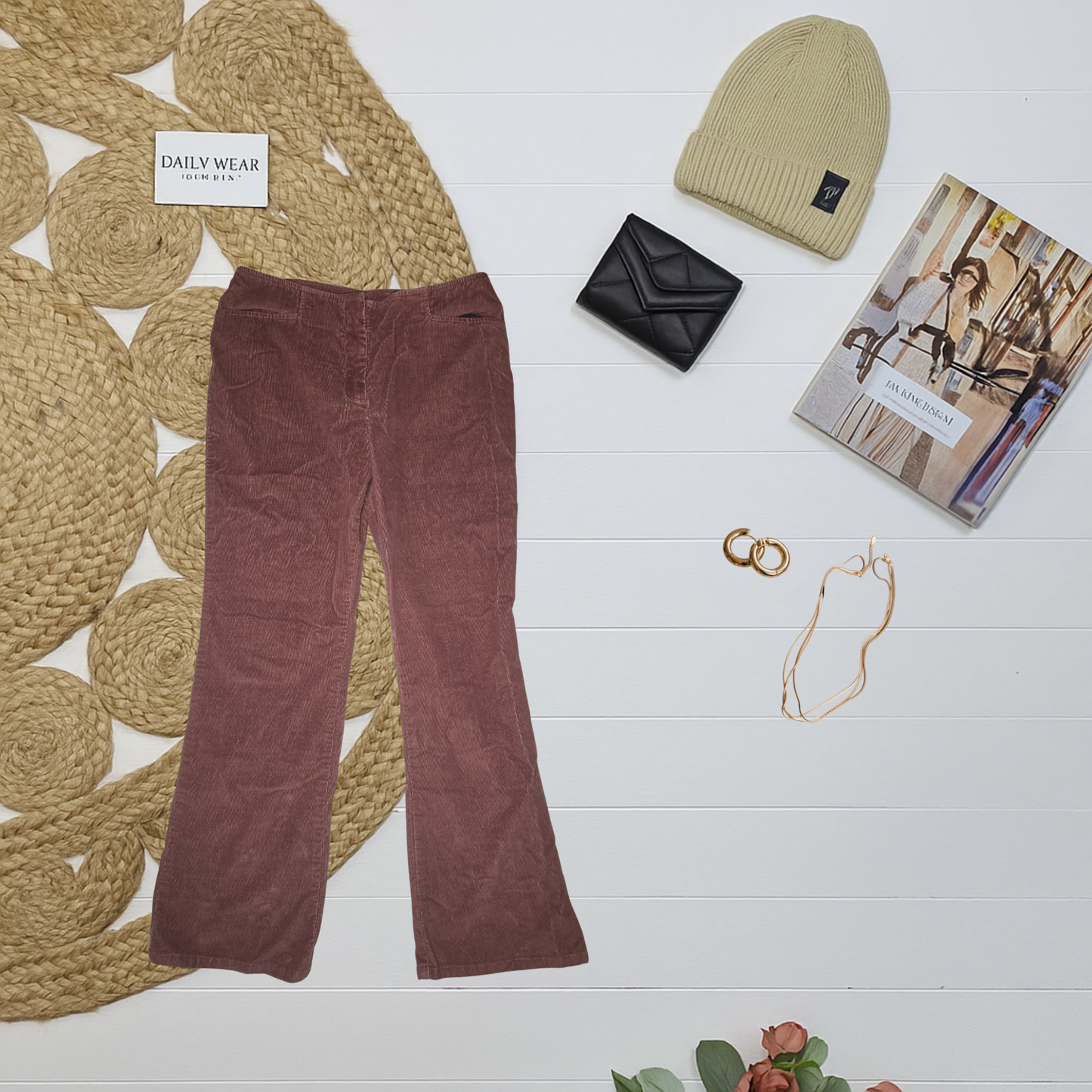 Pantalon en velour côtelé Florence &Fred, Large