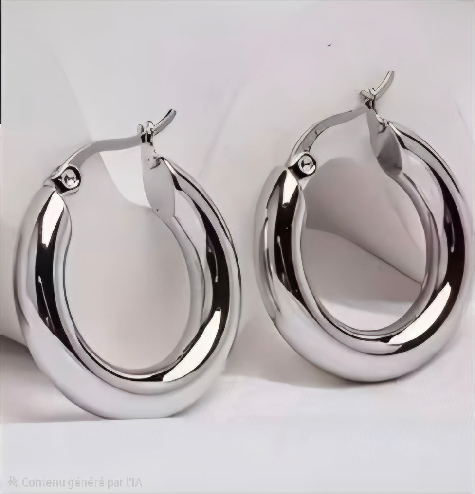 Boucle d'Oreille en Acier Inoxydable
