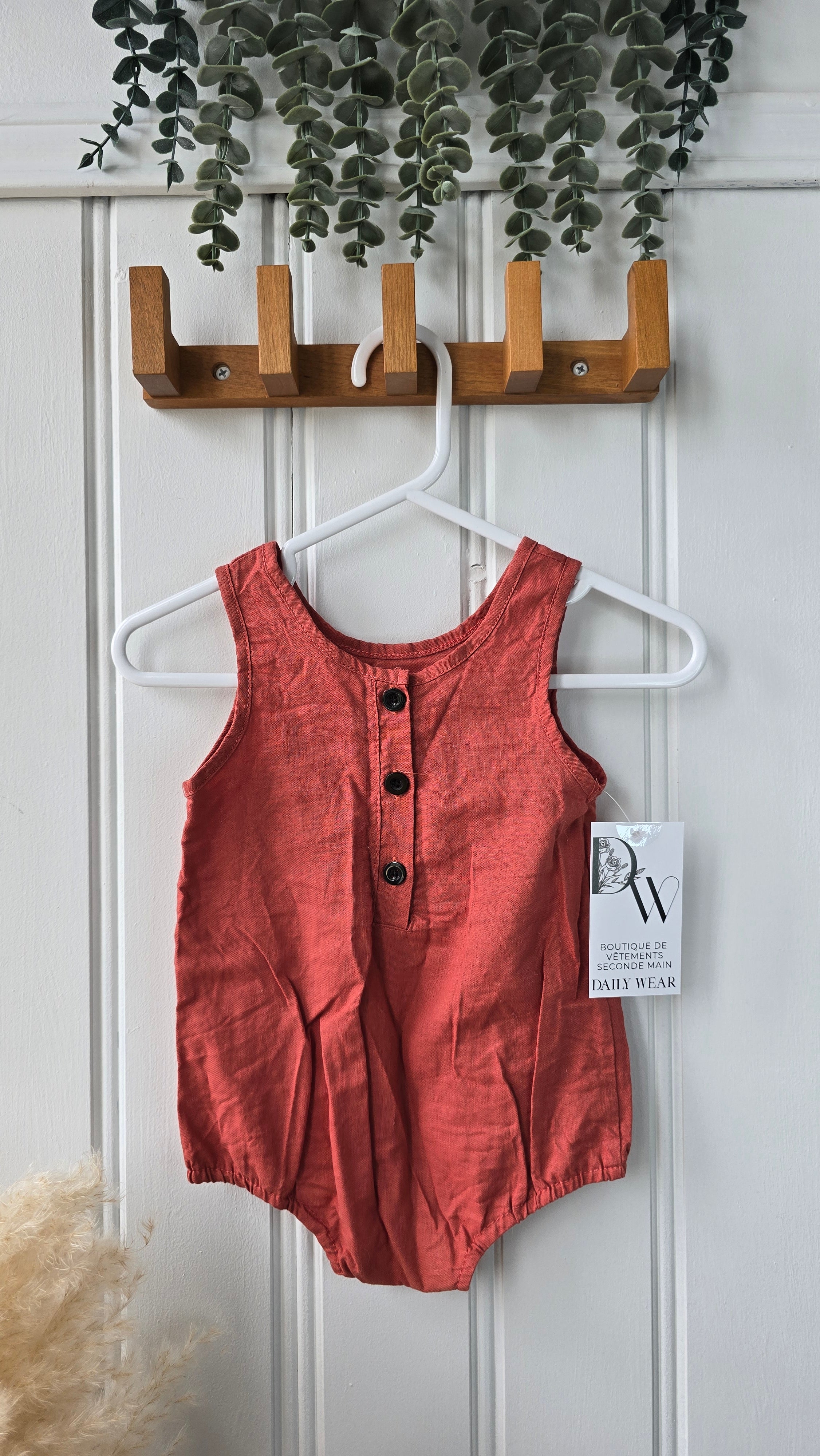 Barboteuse orange brûlé, 3-6 mois