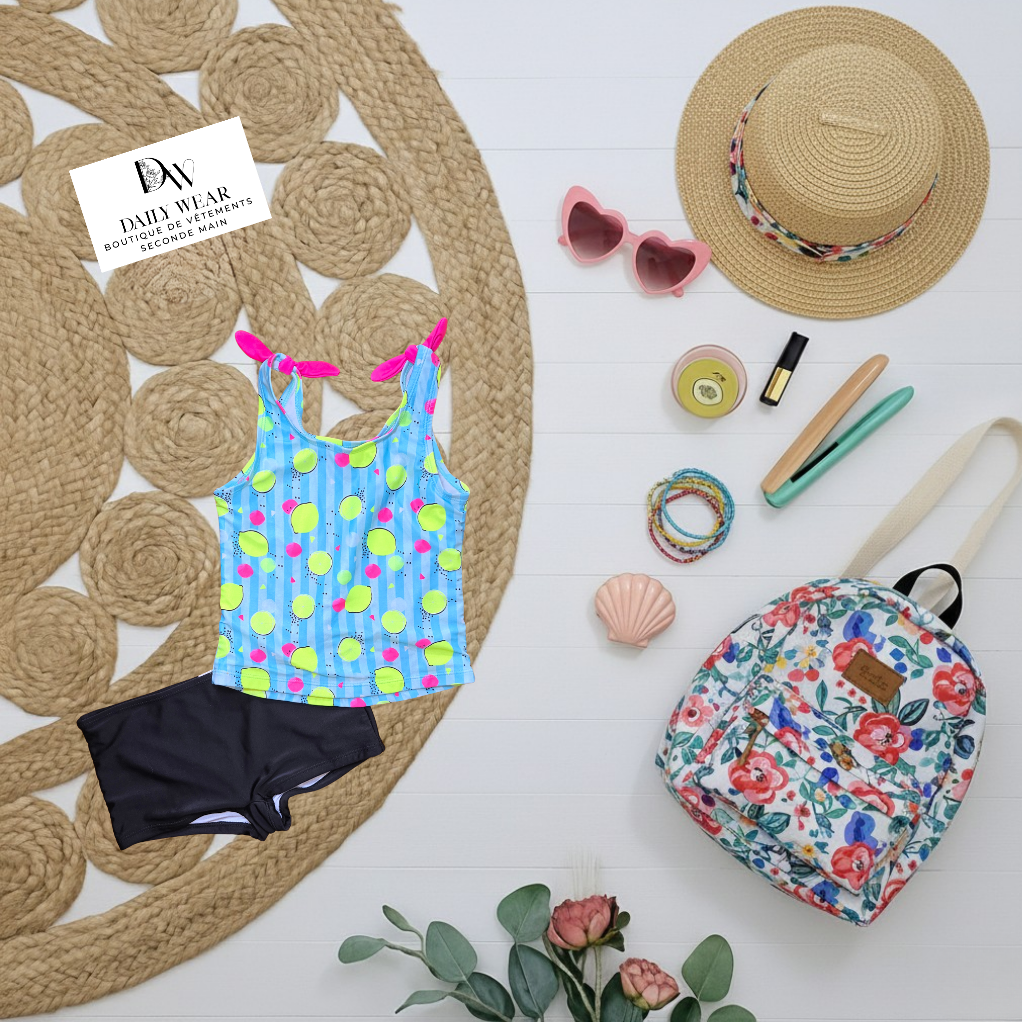 Tankini recomposée, 7-8 ans