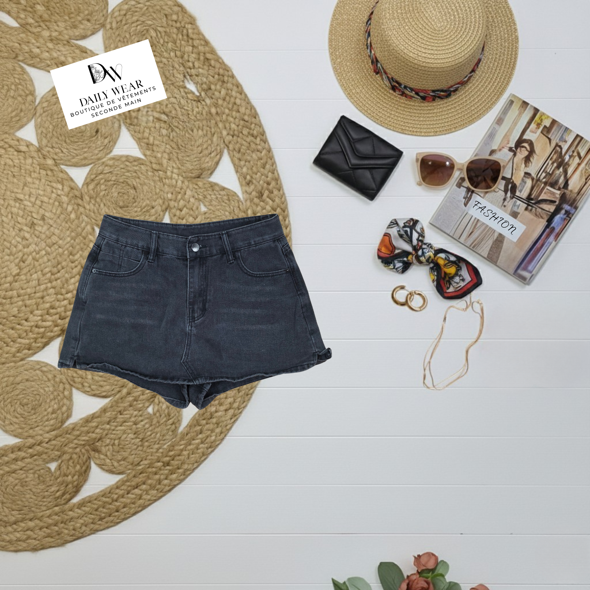 Jupe-Short en Jeans, Médium