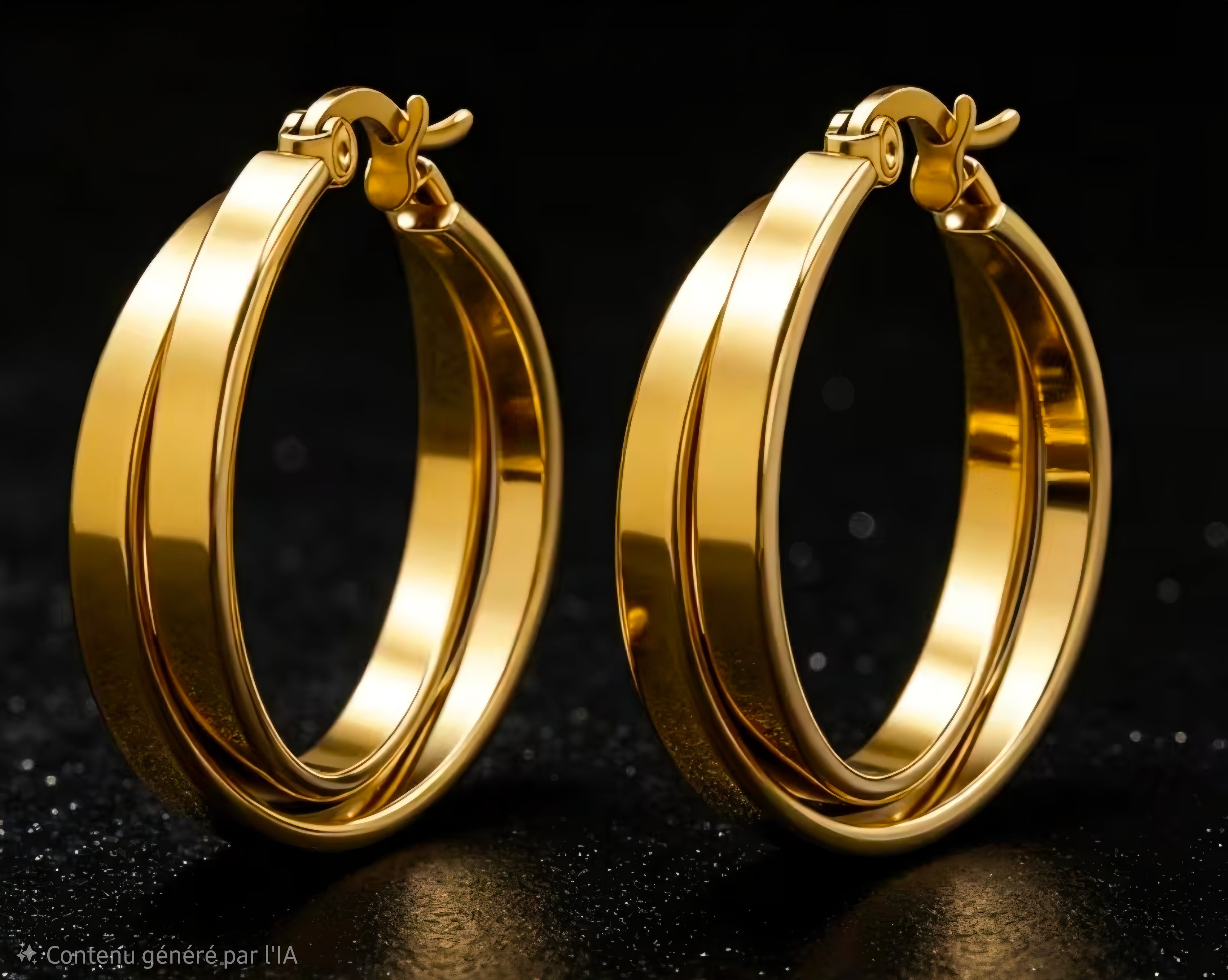Boucles D'oreilles en Acier Inoxydable