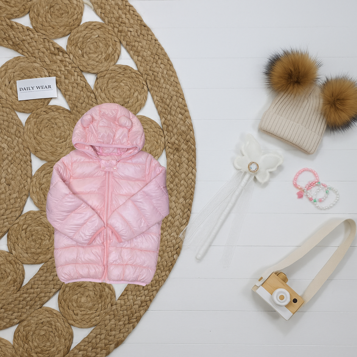 Manteau Mi-saison Rose, 4 ans