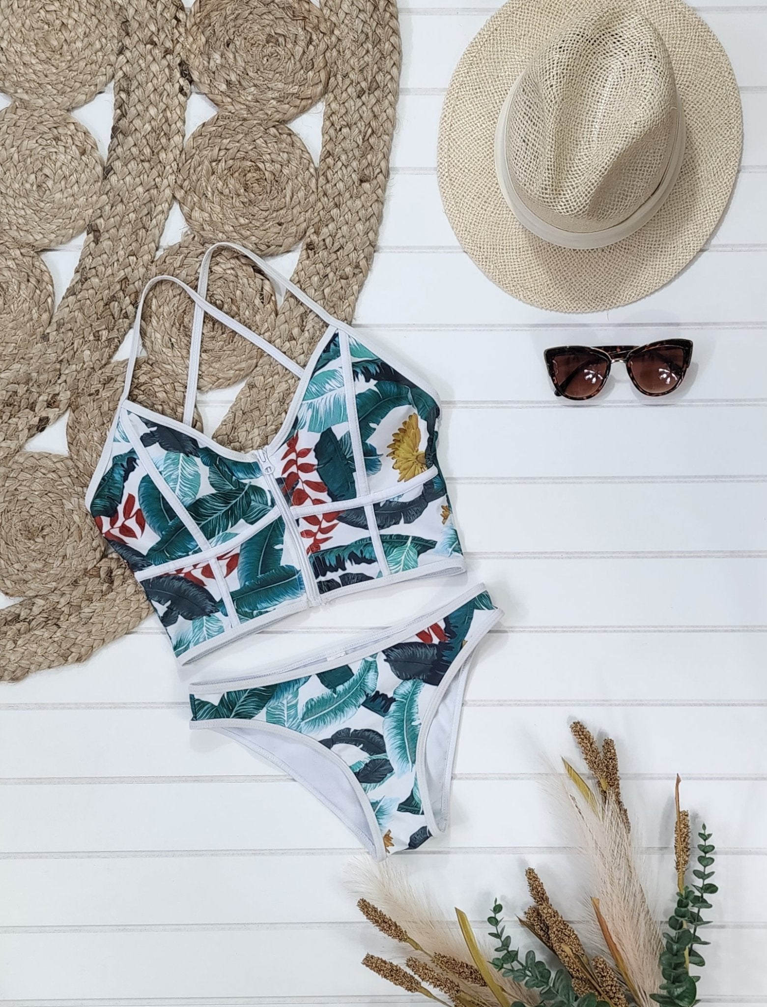 Bikini Blanc et Vert, Small