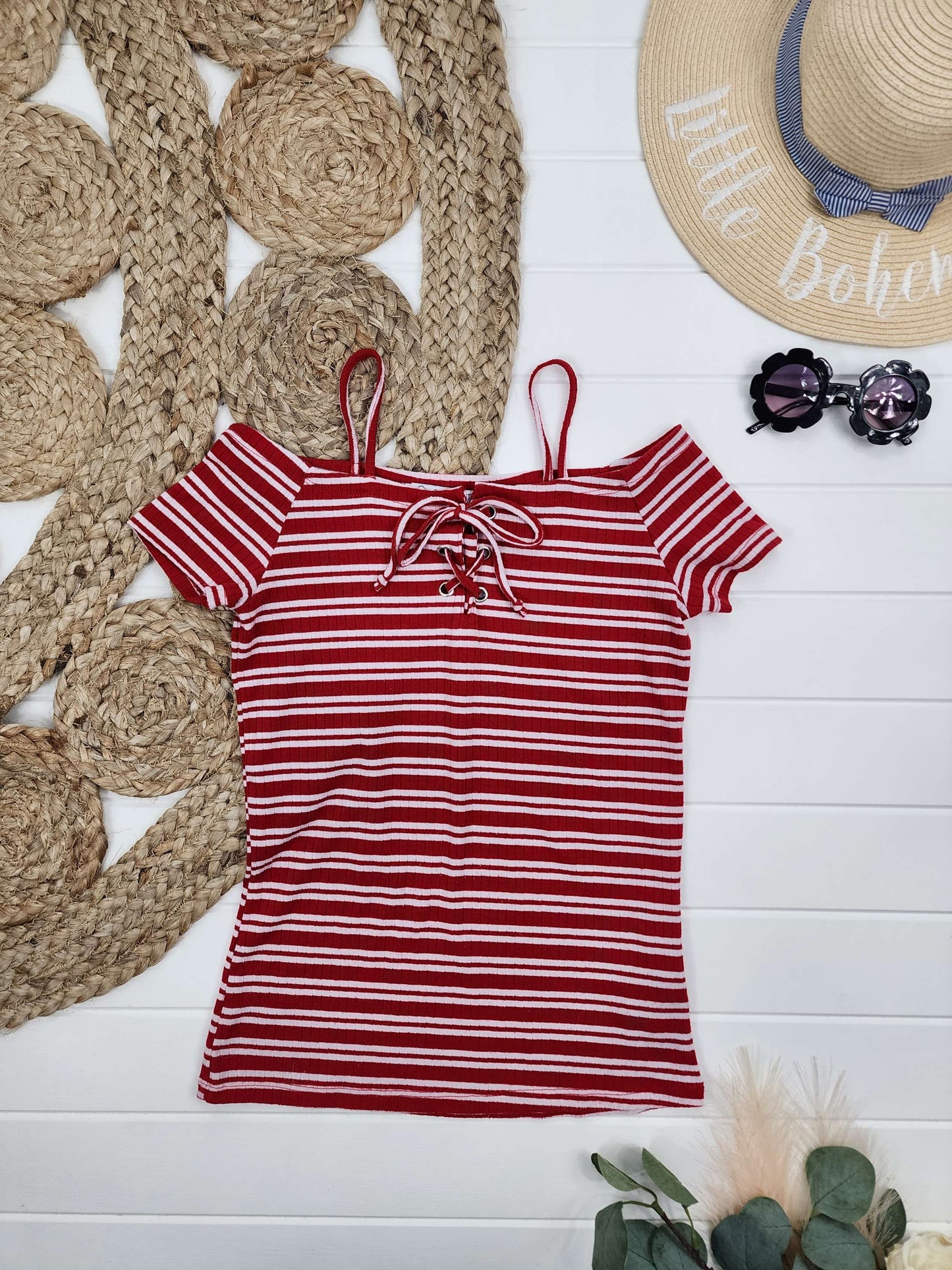 Haut Blanc et rouge, 14 ans